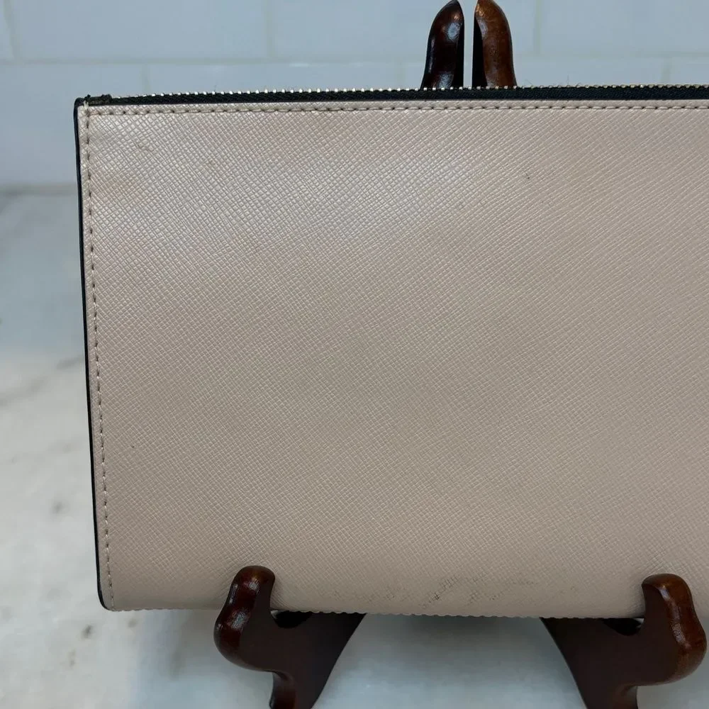Kate Spade Colorblock Saffiano Leather XL Wristlet Clutch Pouch Wallet